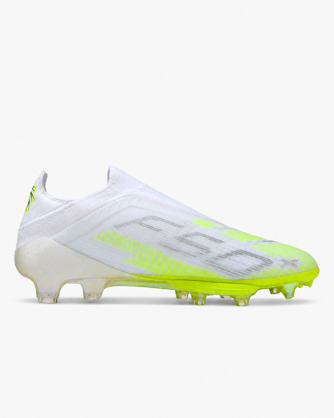 Adidas F50 Hyperfast Elite Laceless FG – White/Lucid Lemon