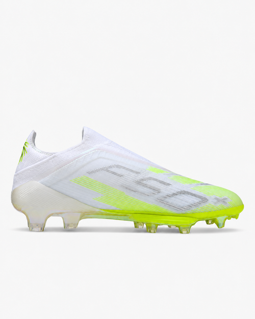 Adidas F50 Hyperfast Elite Laceless FG – White/Lucid Lemon