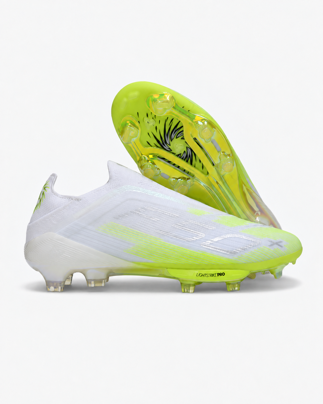 Adidas F50 Hyperfast Elite Laceless FG – White/Lucid Lemon